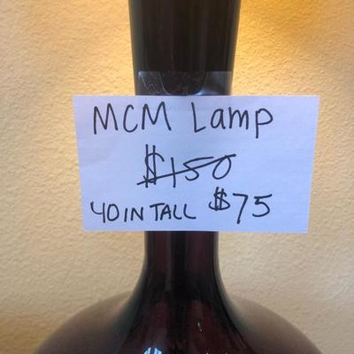 TALL MCM GLASS LAMP 
