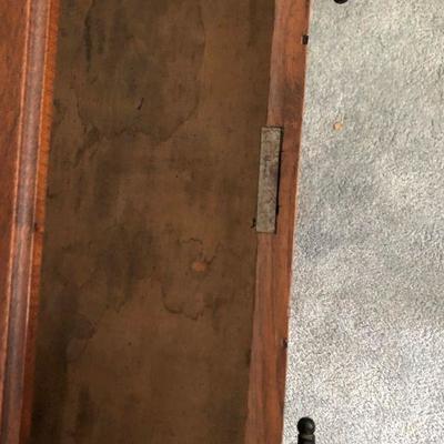 Antique Eastlake style Wood Book Shelf with Drawer with brass pulls