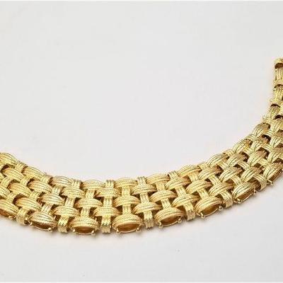 Lot #7  Yummy Basketweave Vermeil (gold over sterling) Bracelet