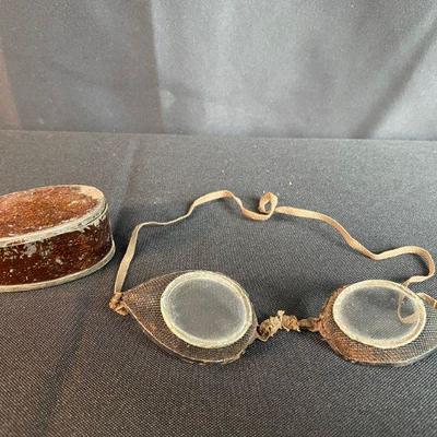 Vintage Safety Goggles with Case
