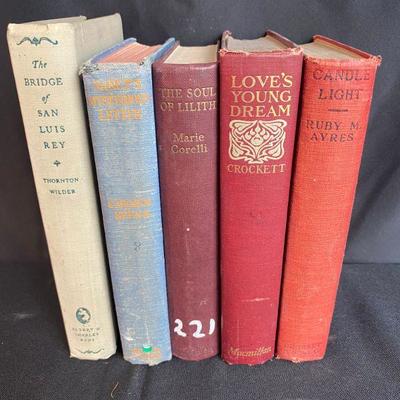 5 Vintage Hardback Novels