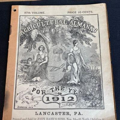 3 Early 1900s Agriculture Almanacs 