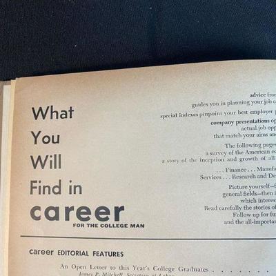 Career For The College Man 1960 Job Opportunities Book 
