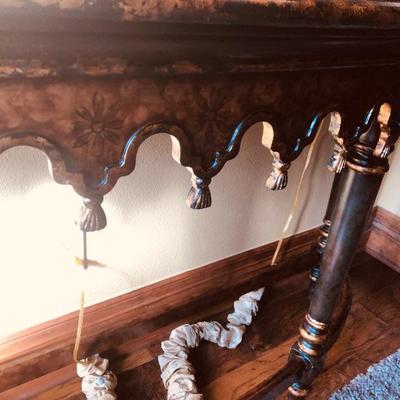 HAND PAINTED ENTRY TABLE 