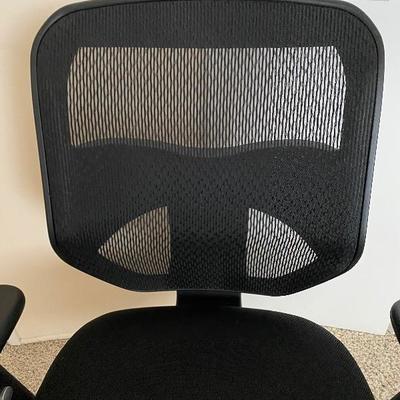 Wide Seat Adjustable Black Desk Chair