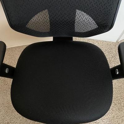 Wide Seat Adjustable Black Desk Chair
