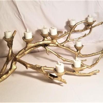 Lot #19  Heavy Decorative Metal Candle Branch with 10 battery operated candles