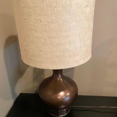 Lamp  - Metallic Brown/Woven shade