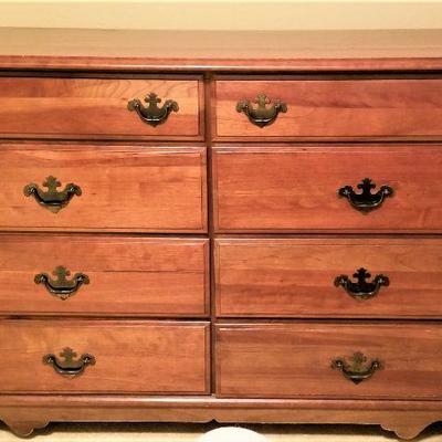 Lot #26  Vintage Maple Dresser - 8 drawers