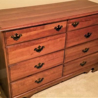 Lot #26  Vintage Maple Dresser - 8 drawers