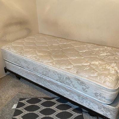 Twin Size Bed mattress and boxsprings with Frame