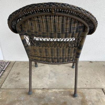 Rattan Like Plastic Patio Chair - Garden, Sunroom, Deck, Outdoor Furniture
