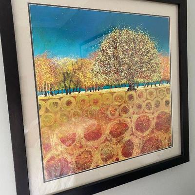 Art - Framed, Colorful trees in field