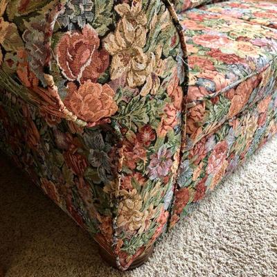Colorful Floral Tapestry Love Seat Couch