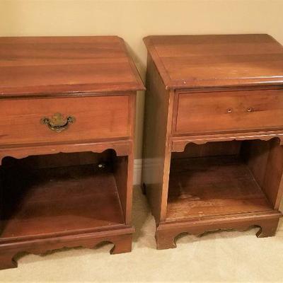 Lot #27  Pair of Maple nightstands - chalk paint project