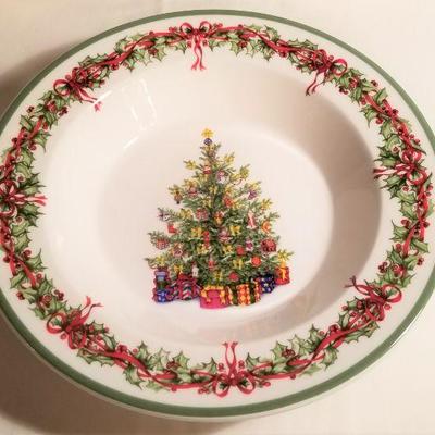 Lot #40  12 Gumbo Bowls - Christmas themed by Christopher Radko