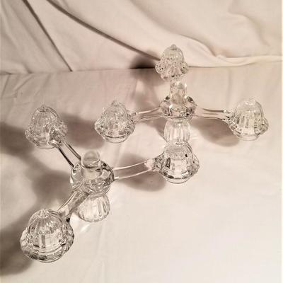 Lot #41  Pair of Glass inserts for Candelabra - can stand alone