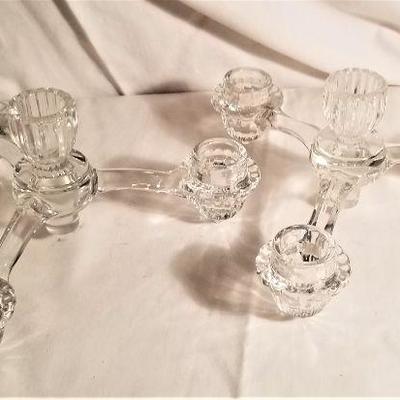 Lot #41  Pair of Glass inserts for Candelabra - can stand alone