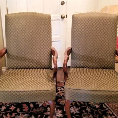 Lot #51  Pair of Matching Armchairs