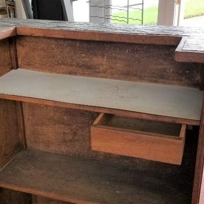 Lot #65  Cypress Bar with Slate Top
