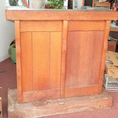 Lot #65  Cypress Bar with Slate Top