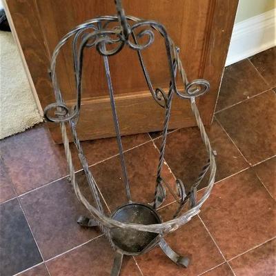 Lot #92  Wrought Iron Umbrella or Cane stand