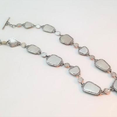 Lot #105  Native American style necklace set in sterling silver