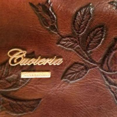 Lot #111  Embossed Leather Handbag by Cuoieria Fiorentina - new with tags