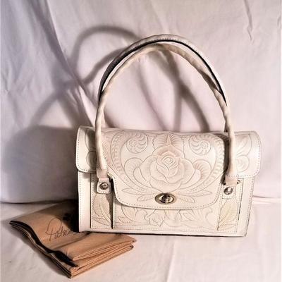 Lot #113  Patricia Nash Tooled Leather Handbag with original bag