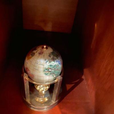 Small White Globe on Stand