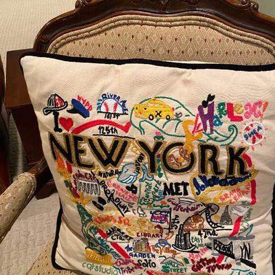 Pillow - Embroidered, New York