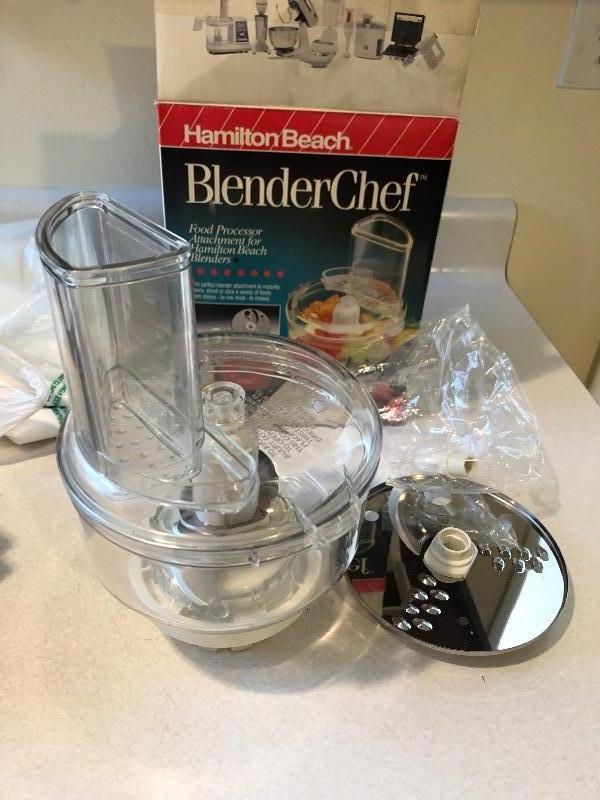 Hamilton Beach Blender chef food processor attachment