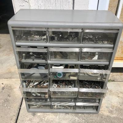 Hardware cabinet with 18 drawers