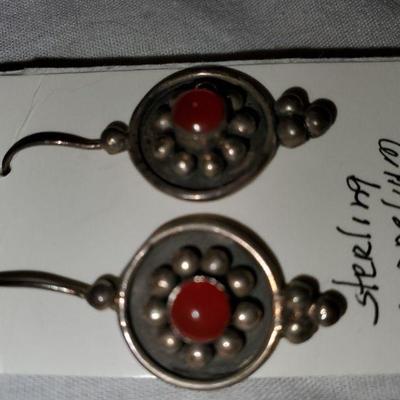 Sterling Carnelium Earrings 