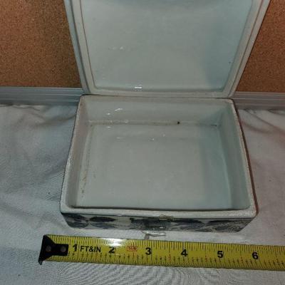 Blue Floral Trinket box