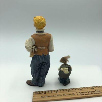 Set of 2 Dollhouse Miniatures People Figurines 