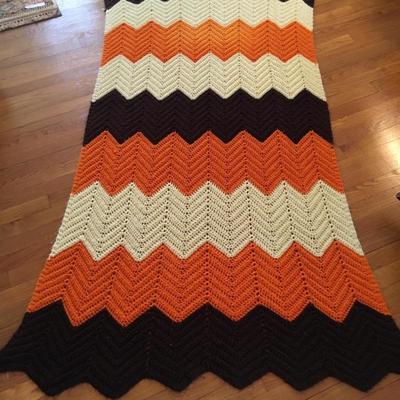 Lot of 3 Hand Knit Afghans Blankets