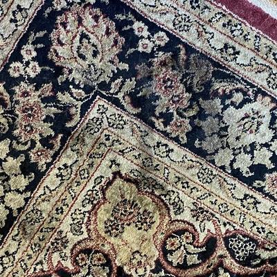 Dark Red and Black Area Rug