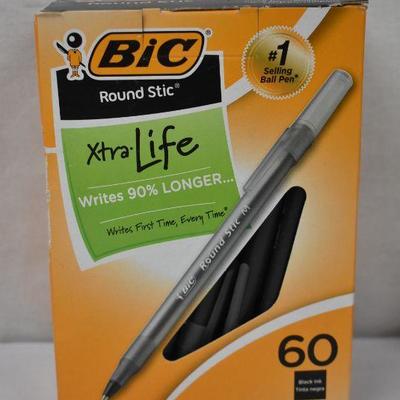 BIC Ball Pens, 60 Count & Sharpie Flip Chart Markers, 8 Pack - New