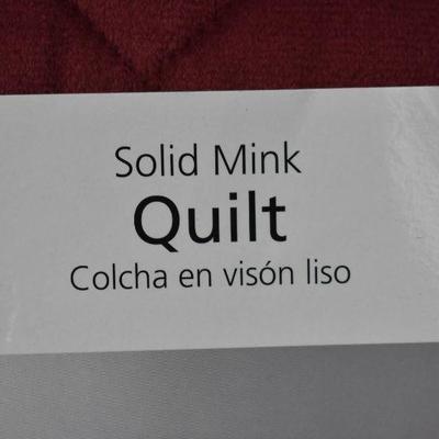 Mainstays Soft Plush Mink Diamond Quilt size Full/Queen, 
