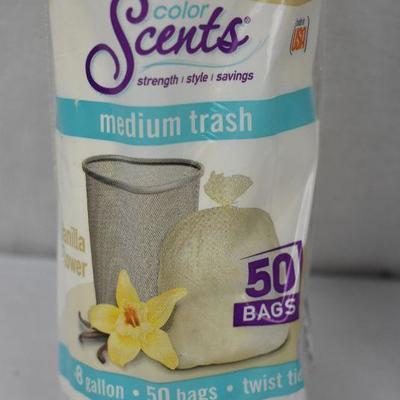 Color Scents Medium 8 Gallon Trash Bags & 7-Day Pill Organizer - New