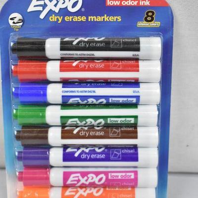 2 pc Office: BIC Ball Pen, 60 Count & EXPO Dry Erase Markers, 8 Count - New
