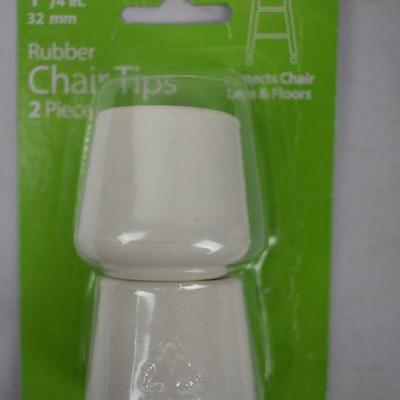 Rubber Chair Tips to Protect Chair Legs & Floors, 1 1/4