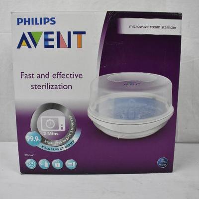 Philips Avent Microwave Steam Sterilizer, BPA-Free. Open Box - New