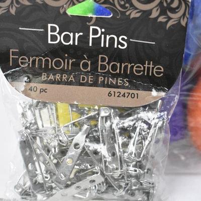 Poms Poms (open package) & Pins - New