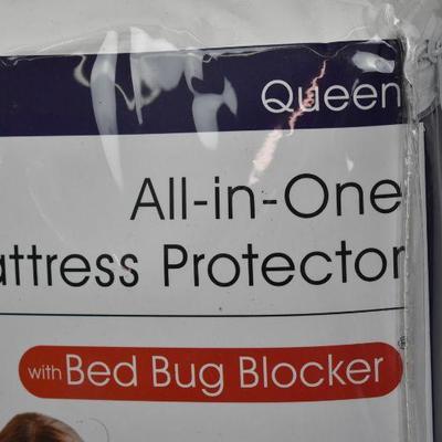 Queen Size Original Bed Bug Blocker Zippered Mattress Cover Protector - New