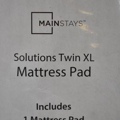 Twin XL Quilted Mattress Pad Solutions w/ Odor and Temperature Control - New