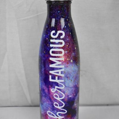 Metal Water Bottle, Galaxy Print with 