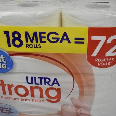 Great Value Ultra Strong Toilet Paper, 18 Mega Rolls - New