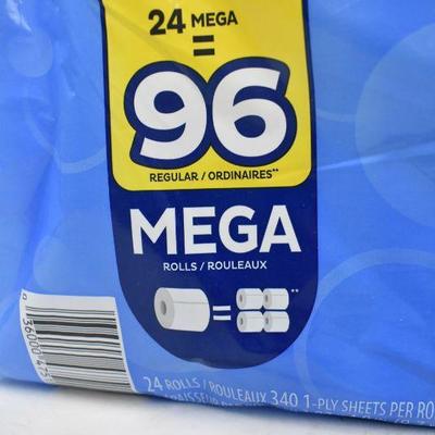Cottonelle Ultra CleanCare Toilet paper, 24 Mega Rolls (=96 Regular Rolls) - New